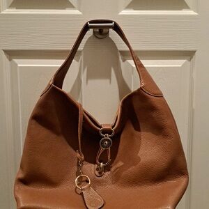 Dooney & Bourke Lucca Leather Logo Lock Hobo